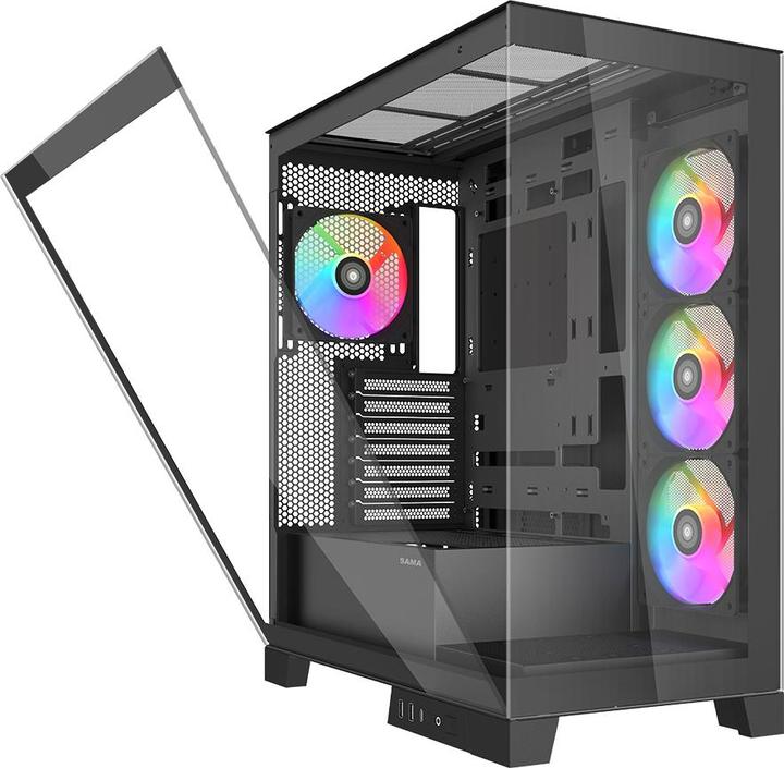 Produktbild Sama Gears V50, Black ATX Mid-tower Case (ATX, Micro ATX (mATX), Mini-ITX)