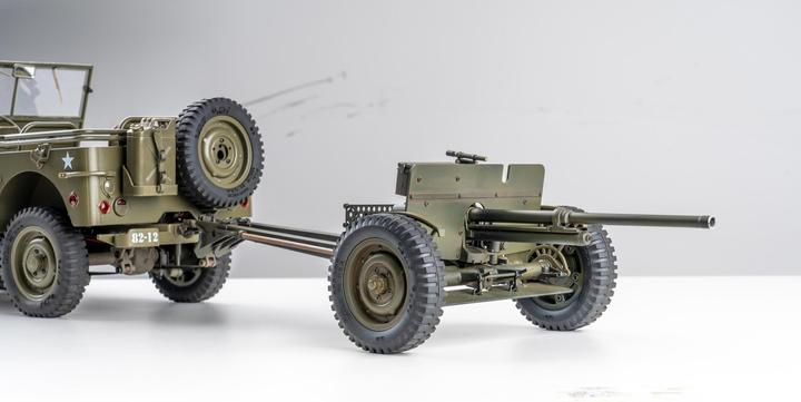 Immagine prodotto RocHobby Rimorchio Cannone anticarro M3 1:12 (RTR pronto all'uso)