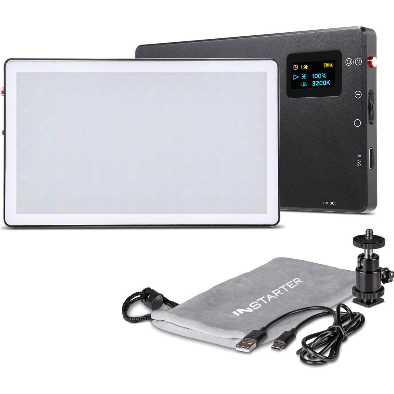 Wiltec Spectar Bi-Colour P-Pocket LED 0.6 (Videoleuchte), Dauerlicht, Schwarz