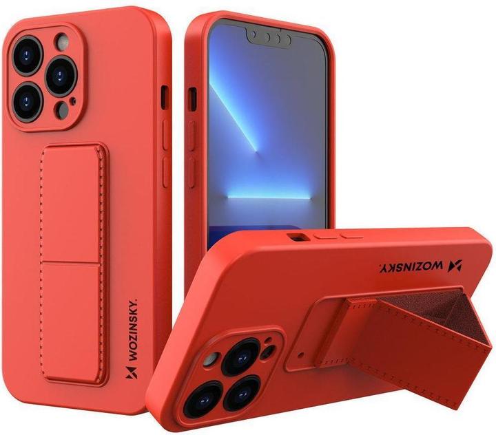 Produktbild Wozinsky Kickstand Case silicone case with stand for iPhone 13 Pro Max red (Apple iPhone 13 Pro Max)