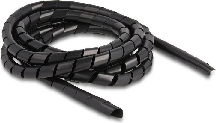 Image du produit Delock Tuyau spiro flexible 2 m x 12 mm noir (Tuyau spiralé pour câble, 200 cm)
