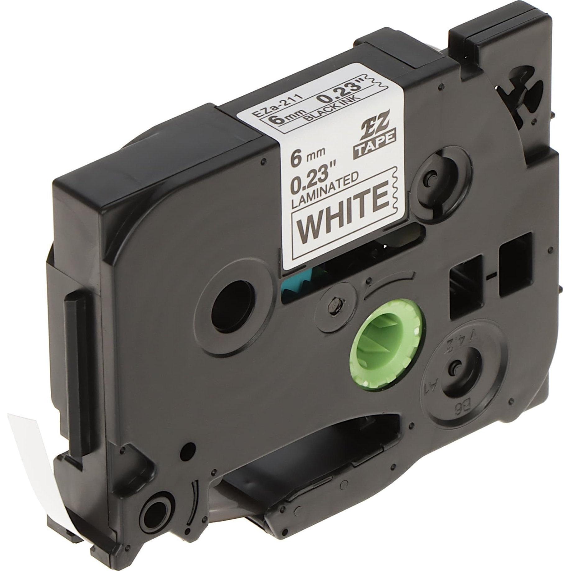 Brother, Nastro di marcatura, TAŚMA DO DRUKARKI ETYKIET TZE-211/6MM EZtape (0.60 cm, Bianco)