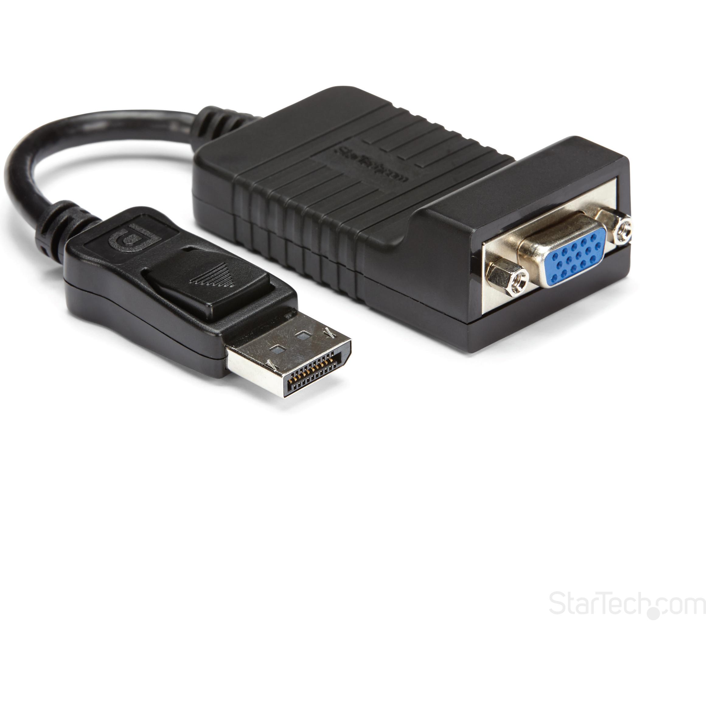 StarTech Displayport To VGA Converter (VGA, 25.40 cm), Data + Video Adapter, Schwarz