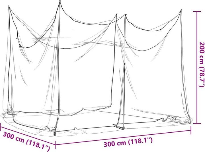 Produktbild vidaXL Moskitonetz (300 x 200 cm)