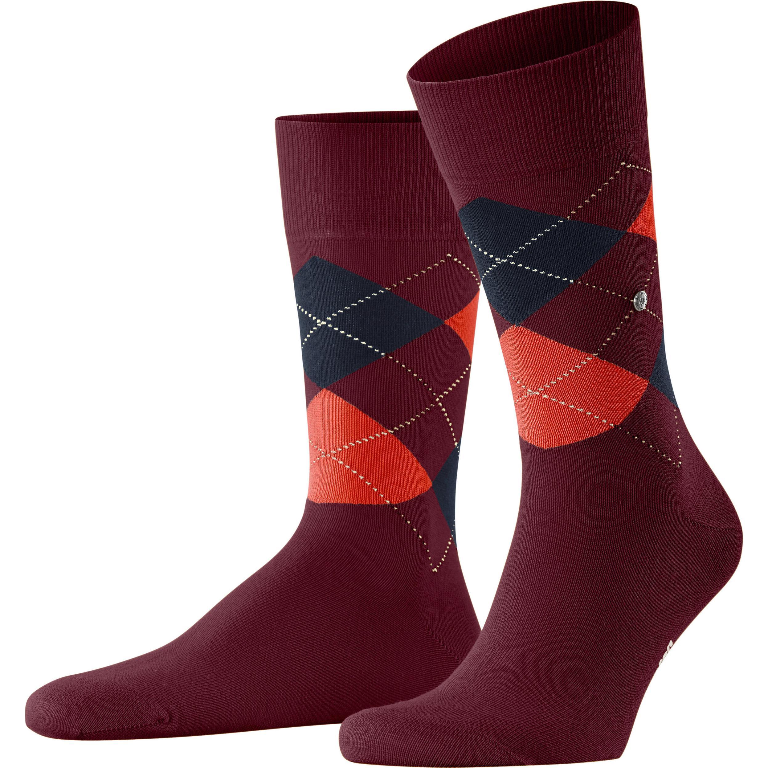 Burlington, Herren, Socken, Socken Casual King, Rot, (40 - 46)