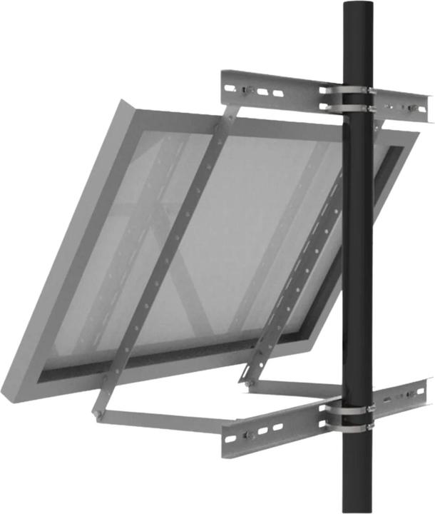 Enjoy solar Aluminium paalbevestiging voor een enkel paneel (100-680 mm), kantelhoek 30°-60°. (Montagemateriaal voor zonnesystemen)