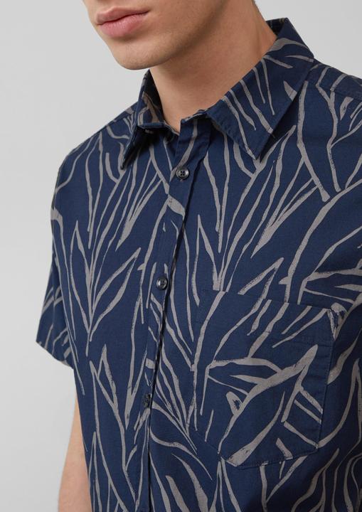 Immagine prodotto s.Oliver Hemd Slim Fit: Gemustertes Kurzarmhemd mit Kentkragen (M)