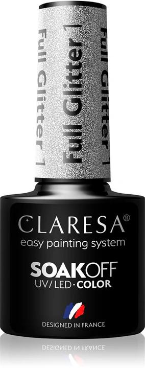 Productafbeelding Claresa SoakOFF UV/LED Gel VOL Glitter 1,5ml (Zilver, Semi-permanente vernis)