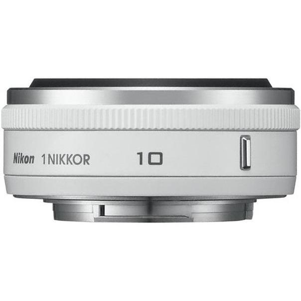 Nikon 1 10mm 1:2.8, Lichtstarkes Weitwinkel, Weiss (Nikon 1, Nikon CX), Objektiv, Weiss