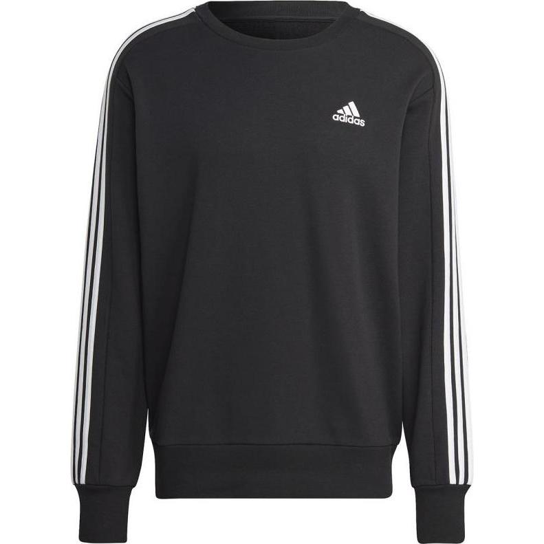 Adidas, Uomini, Felpa + Maglione, Essentials French Terry 3-Streifen-Sweatshirt, Nero, (XXL)