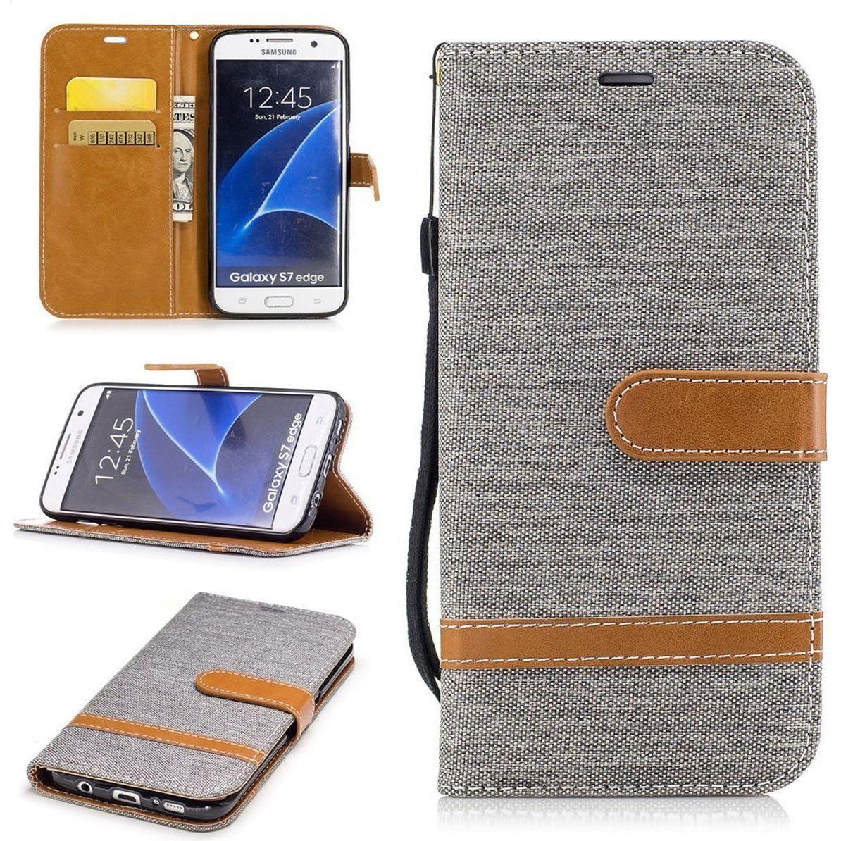 Thumbnail - König Design Hülle Handy Schutz für Samsung Galaxy S7 Edge Case Cover Tasche Wallet Etui Neu (Samsung Galaxy S7 Edge), S...