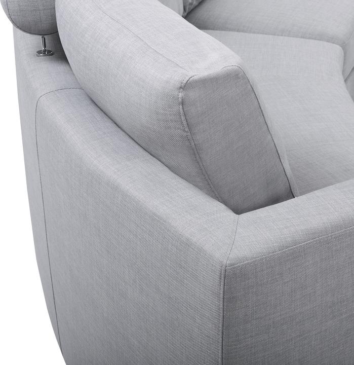 Produktbild Beliani Bett weisses Leder, 7 rund, hellgrau, modular ROTUNDE
