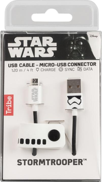 Produktbild Tribe Line - Microusb Cables - 1,2 M (4ft.) - Strormtrooper (1.20 m, USB 2.0)