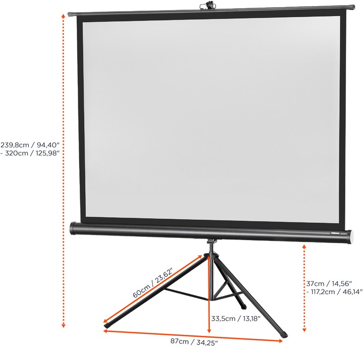Actual product image Celexon Eco tripod, screen, 4:3 (120", 4:3)