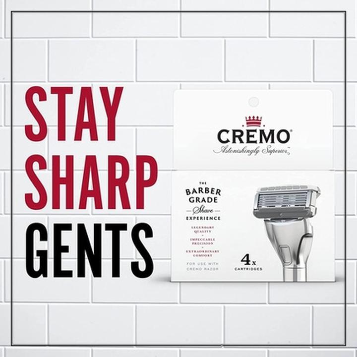 Produktbild Cremo Barber Grade Razor Blades for Men 4 Refills Silver (4 x)