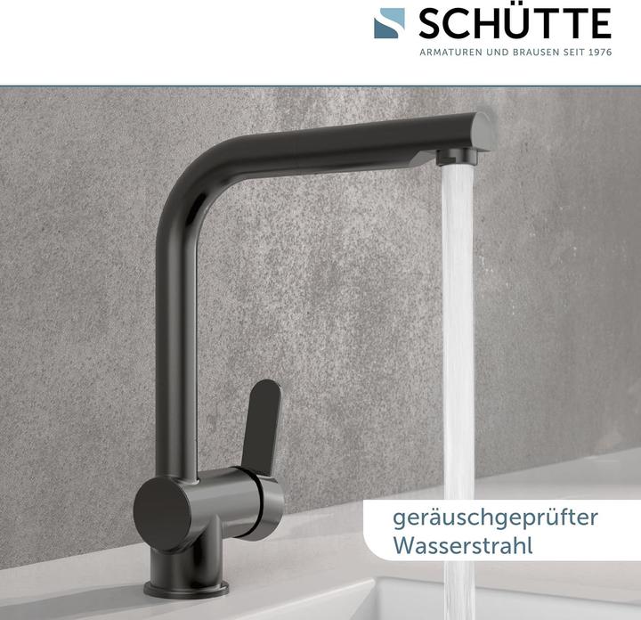 Actual product image Schütte Kitchen tap LONDON sink mixer tap Graphite matt Extendable Swivelling 79720