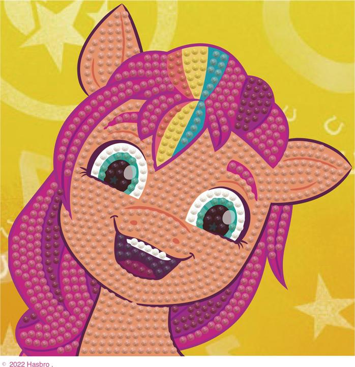 Produktbild Diamond Dotz DOTZIES® Original Diamond Painting Set My Little Pony mit 6 Motiven: 2 Bilder 15 x 15 cm, 2 Armbände