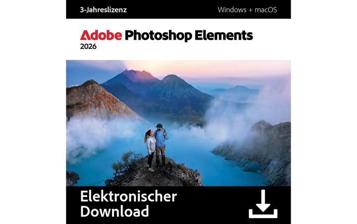 Actual product image Adobe Photoshop Elements 2026 3Y Download Code (1 User, 1 Devices/Users, 36 months)