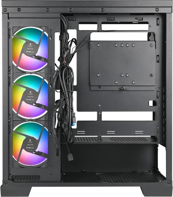 Immagine prodotto Azza Boitier Moyen Tour ATX Cove RGB avec panneaux vitrés (Noir) (Micro-ITX, ATX, ITX)