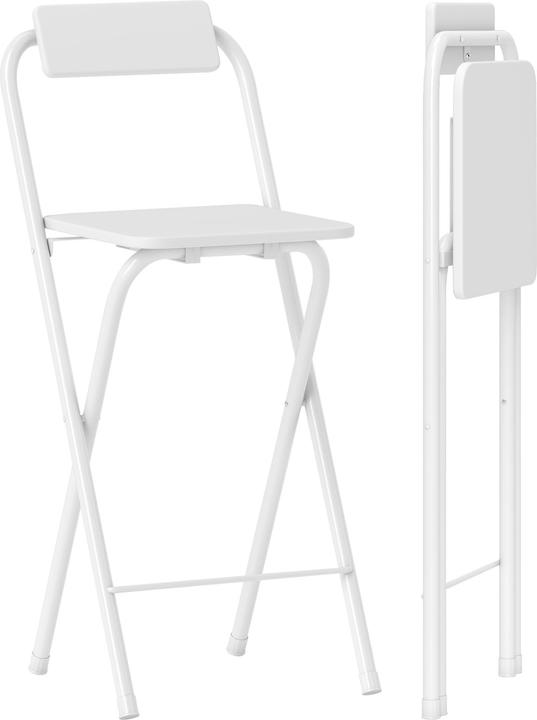 Produktbild Homcom Barhocker MDF, Stahl Weiss