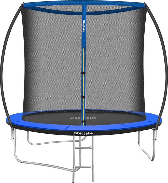 tectake Trampoline Jumpy - tear resistant mat, safety net, padded edges, entry ladder (366 cm)