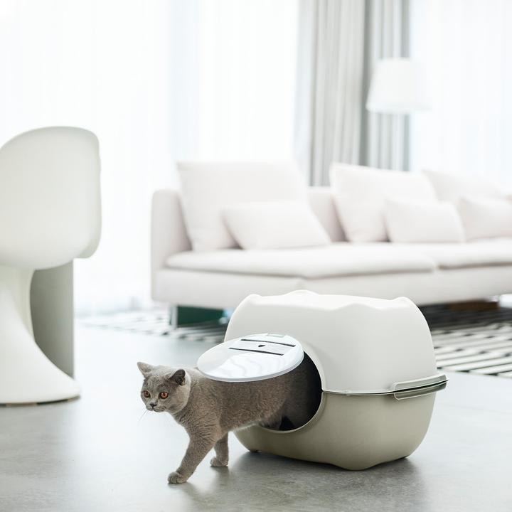 Actual product image Rotho Set Katzentoilette 3 Tlg. BELLA farbig sortiert V2 (Cat litter box closed)