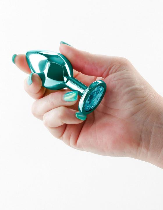 Produktbild NS Novelties Plug bijou aluminium chromé vert M