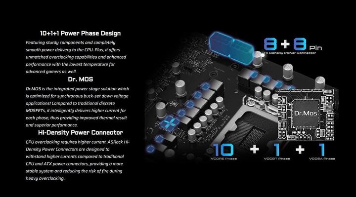 Productafbeelding AsRock B860 Pro RS WiFi DDR5 Intel S detailhandel (LGA 1851, Intel B860, ATX)