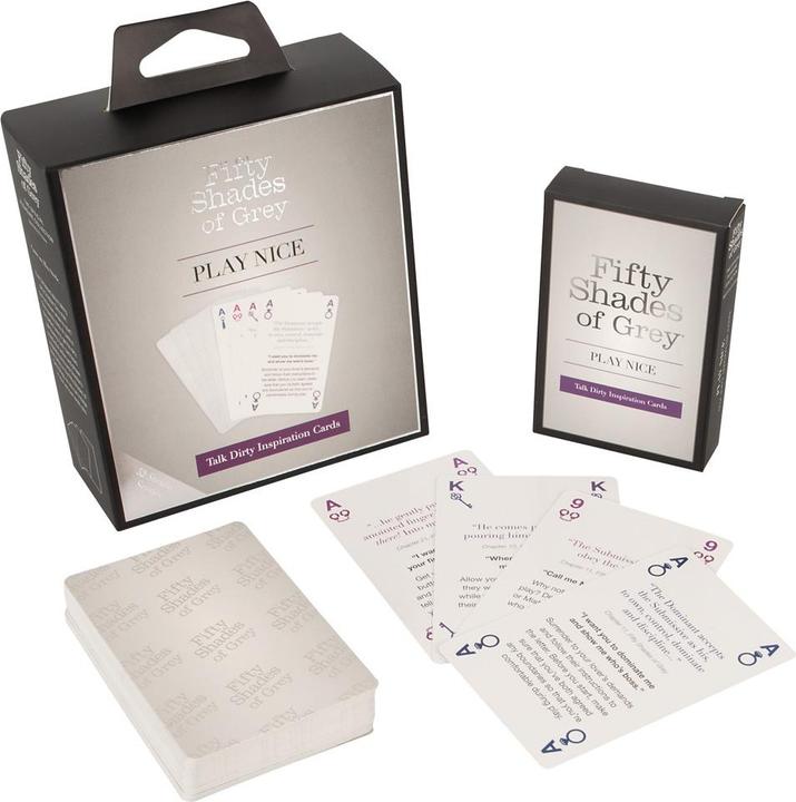 Productafbeelding Fifty Shades of Grey Play Nice Talk Dirty Inspiration Cards (Bordspellen, Engels)