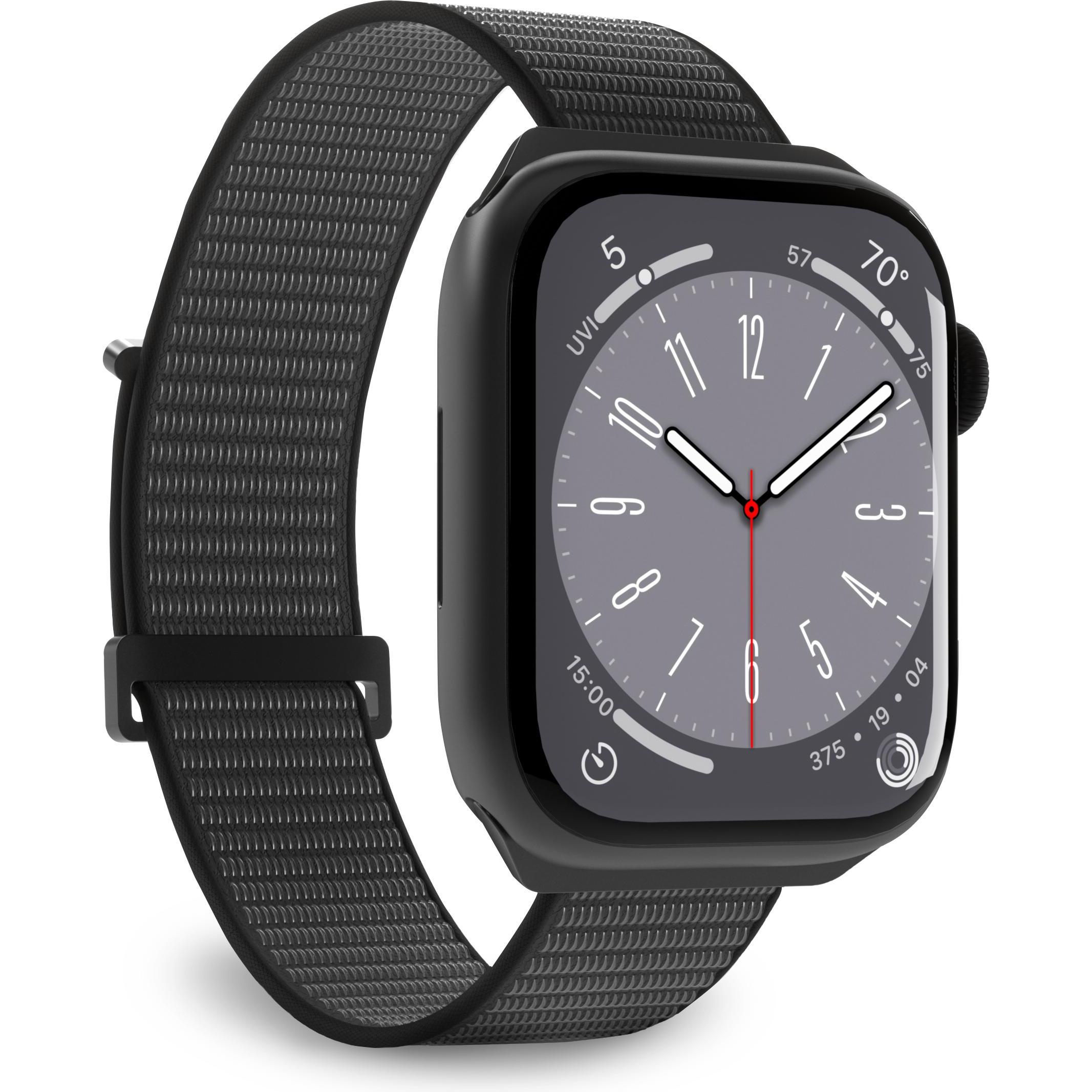 Puro Nylon Sport - Pasek do Apple Watch 38/40/41 mm (Czarny) (38 mm, 40 mm, 41 mm, Nylon, Apple Watch), Uhrenarmband, Sc...