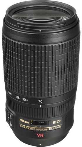 Nikon AF-S 70-300mm, f/4.5-5.6G VR (Nikon F, Vollformat)