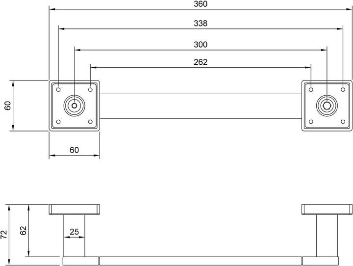 Actual product image Villeroy & Boch Elements - Striking grab rail, 360 x 72 x 60 mm