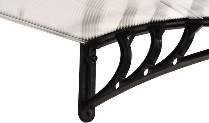 Produktbild Swisshandel24 Vordach Haustür 75 x 100 cm Polycarbonat Transparent