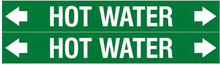 Actual product image Brady ASME - Pipe markers - Hot water