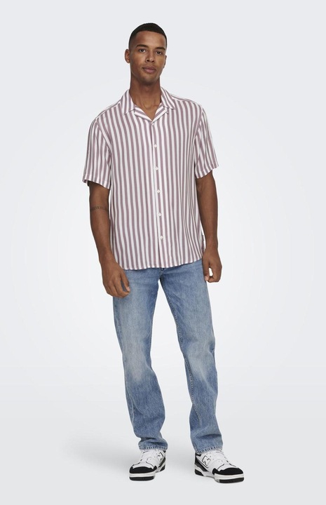 Produktbild Only & Sons Gestreiftes Kurzarmhemd (S)
