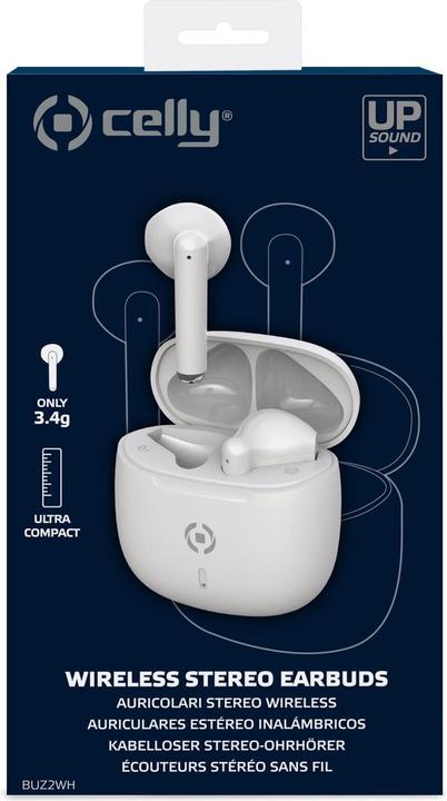 Image du produit Celly Earbuds Buz2wh Blanc (40 h, Sans fil)