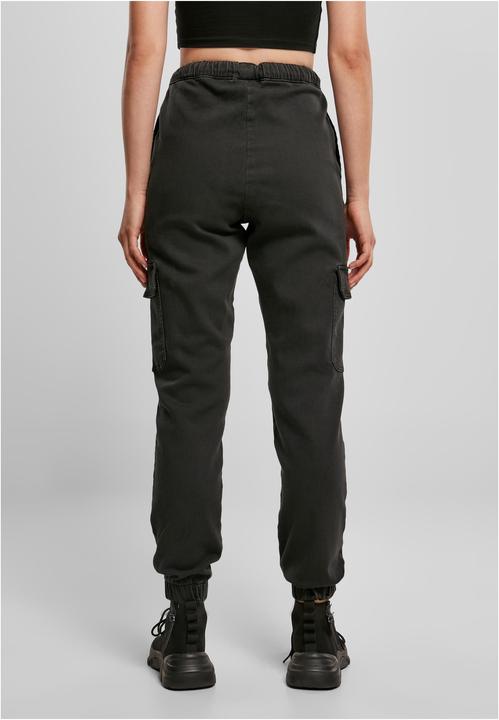 Actual product image Urban Classics Ladies Knitted Denim High Waist Cargo Pants (XS)