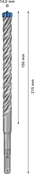 Actual product image Bosch Professional Zubehör Expert SDS plus-7X hammer drill, 14 x 150 x 215 mm (14 millimetres)