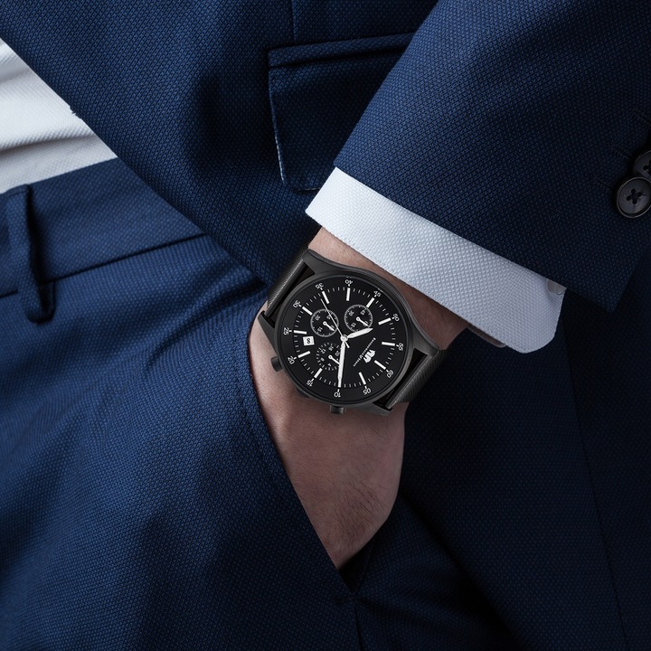 Produktbild Herren Chronograph Goodwill Edelstahl schwarz - 5112 (Chronograph, 45 mm)