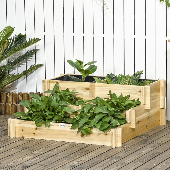 Produktbild Outsunny Stufenbeet mit Holzrahmen