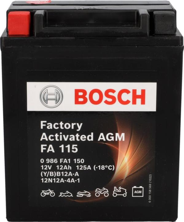 Actual product image Bosch Automotive FA115 AGM (12 V, 12 Ah, 125 A)