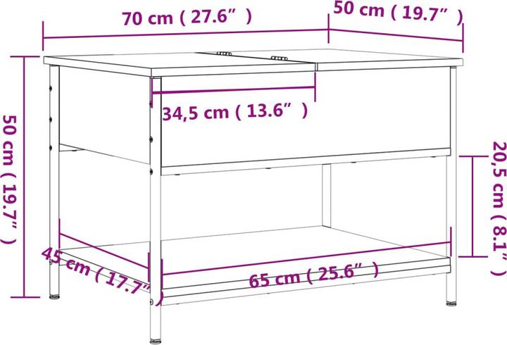 Immagine prodotto vidaXL Couchtisch (100 x 50 x 50 cm)