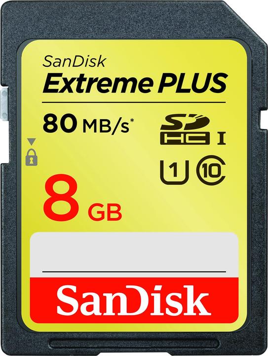 Produktbild Sandisk Extreme Plus SDHC (8 GB, SDHC, U1, UHS-I)