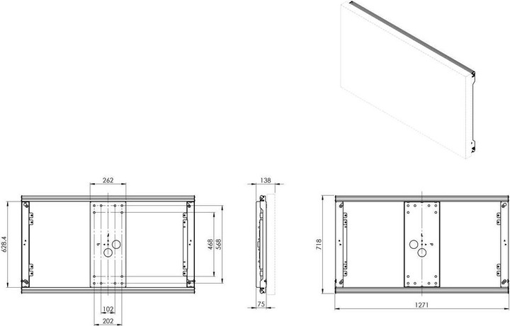 Actual product image Vogels Wall mount POW 1602 Outdoor (Ground, 55", 40 kg)