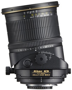 Nikon PC-E Nikkor 24mm f/3.5D ED Tilt-Shift (Nikon F, Full-frame)