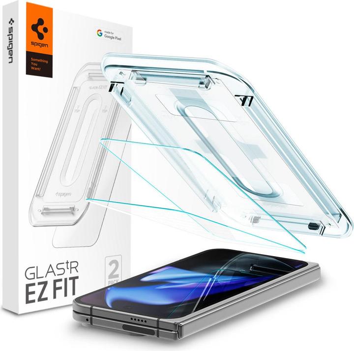 Actual product image Spigen EZ Fit Tempered Glass Clear Screen Protector Google Pixel 9 Pro Fold 2-Pack (2 pcs., Google Pixel 9 Pro Fold)