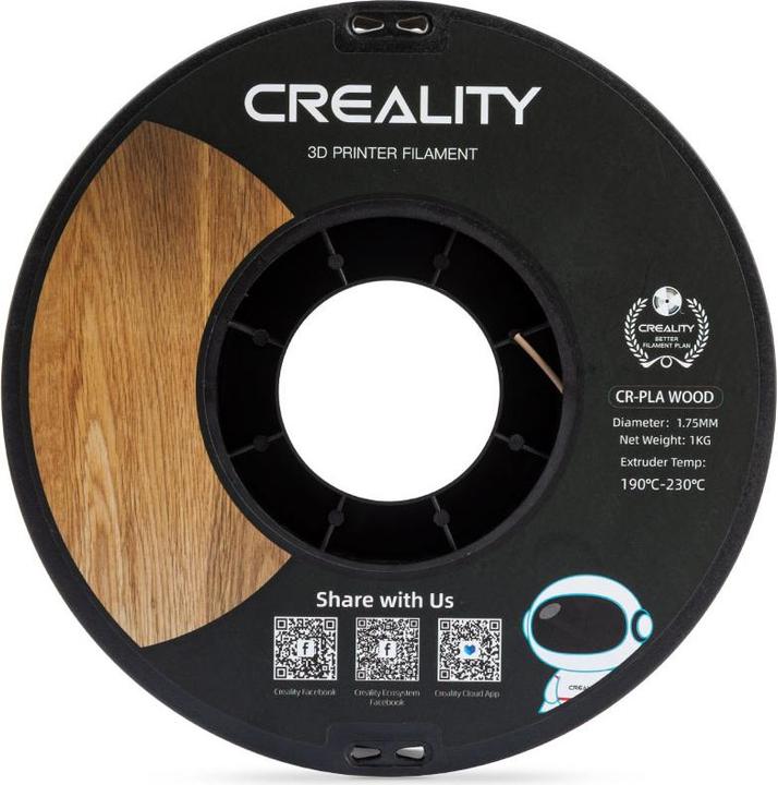 Actual product image Creality Wood Filament (PLA, 1.75 mm, 1000 g)