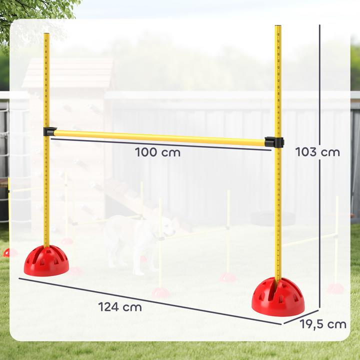 Produktbild PawHut Hund Agility Set Kunststoff Gelb (Agility)