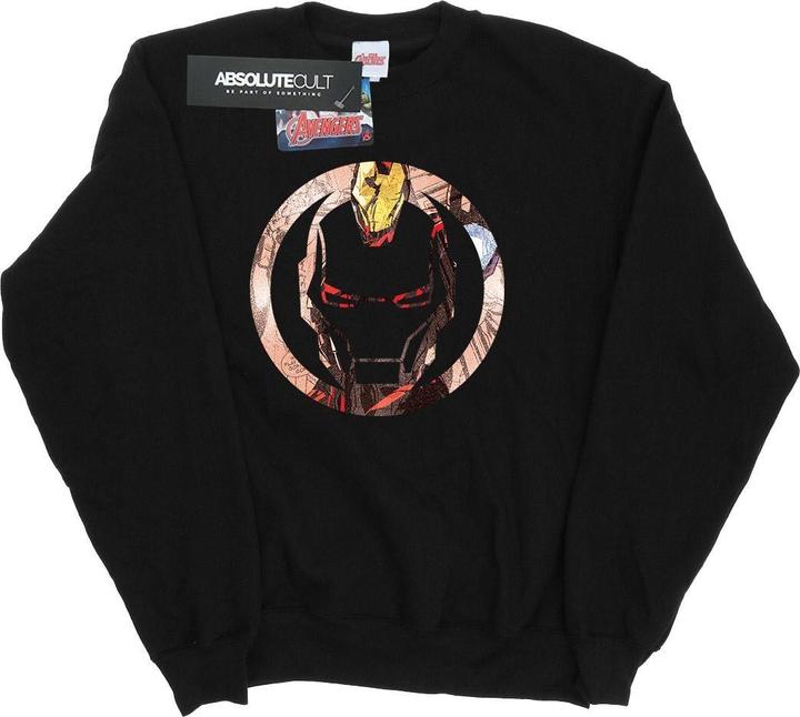 Actual product image Girls Iron Man Montage Symbol Sweatshirt (128)