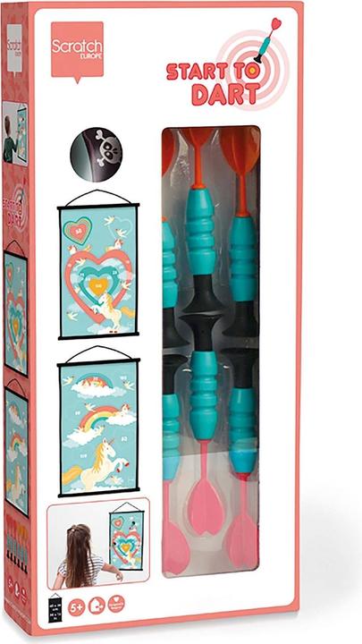 Actual product image Scratch Dart game with suction cup unicorn